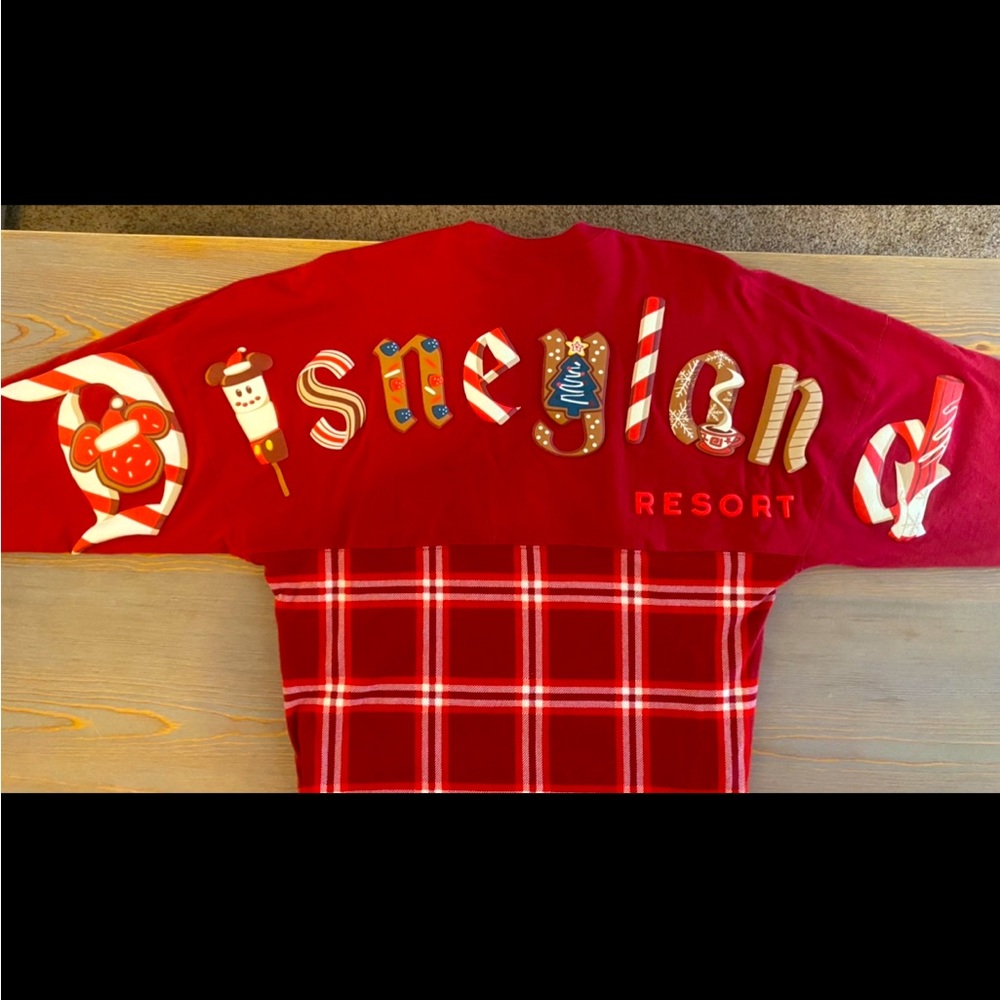 2021 Spirit Jersey Adults - DISNEYLAND HOLIDAY SNACKS RED PLAID - XSMALL